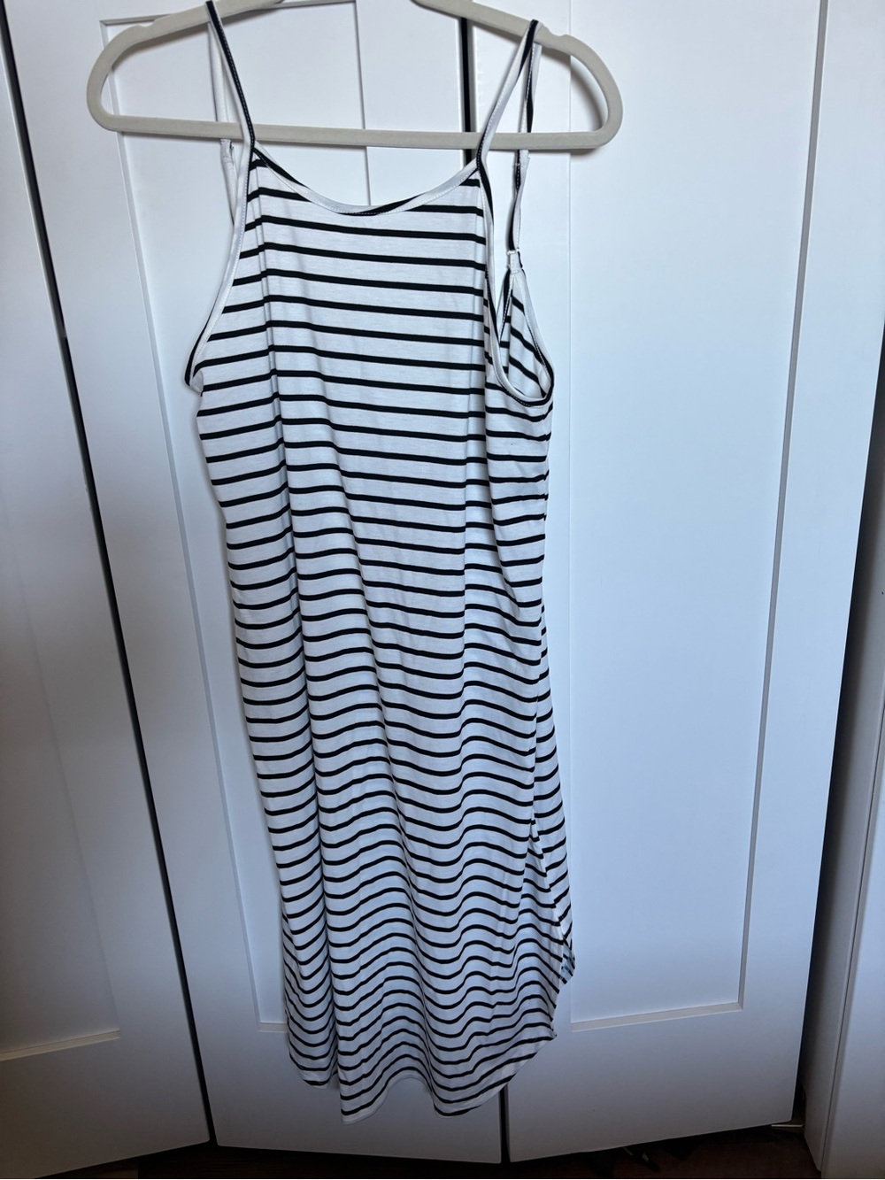 Cupshe Black and White Striped Spaghetti Strap Midi Dress